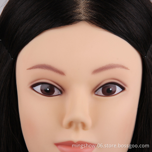 wholesale high quality 100% human hair cosmetology Afro training mannequin manikin head for hairdressers